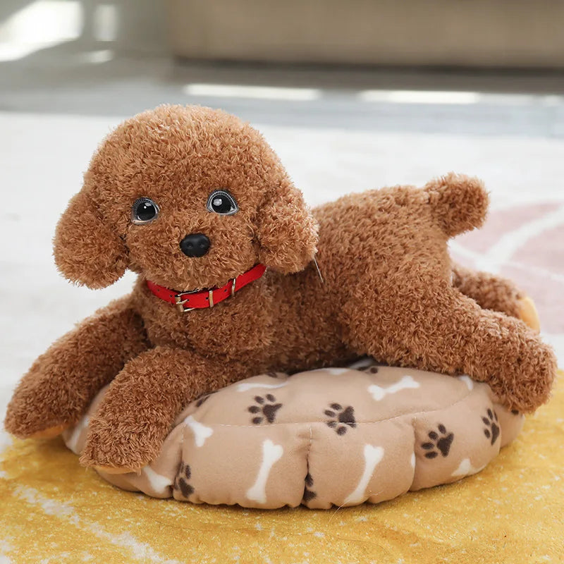 Soft Realistic Teddy Dog Plush Toy