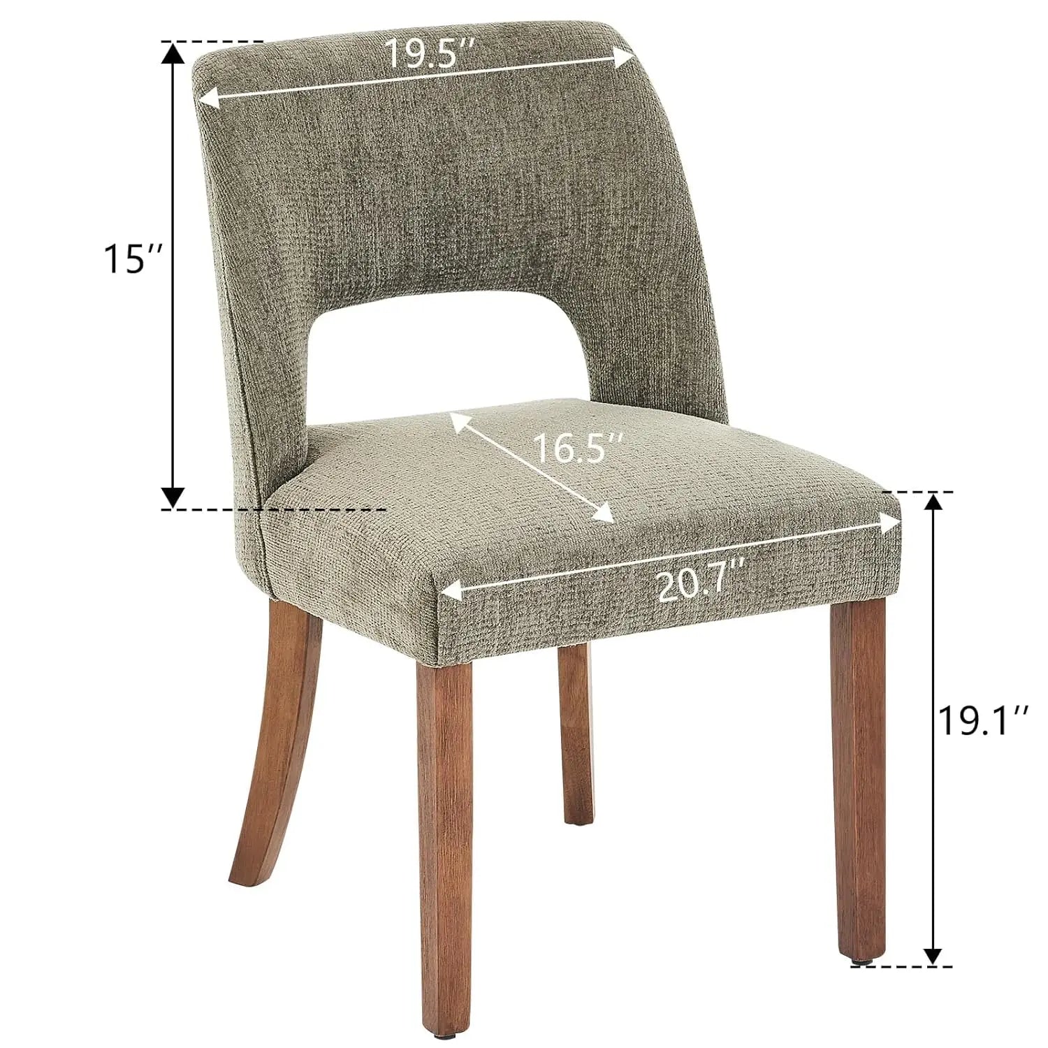 Wooden Upholstered Dining Chairs Set of 4
