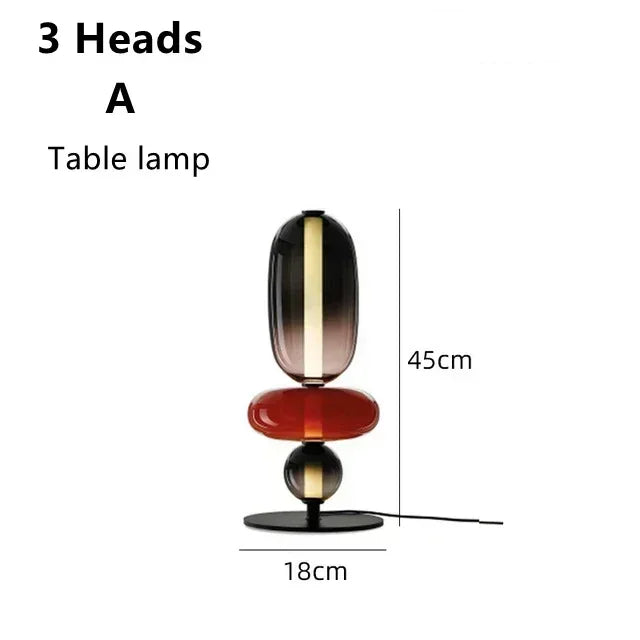 Modern Italian Colored Glass LED Floor Light