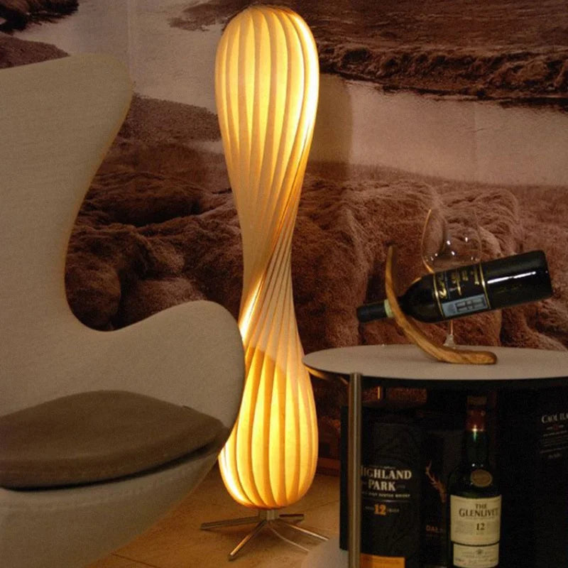 WENYUN Floor Wooden Lamp