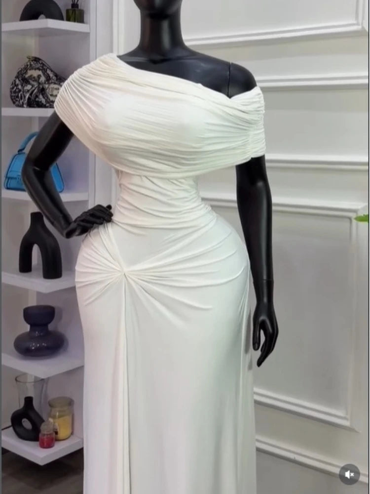 CM.YAYA Women Wraped Waist One Shoulder