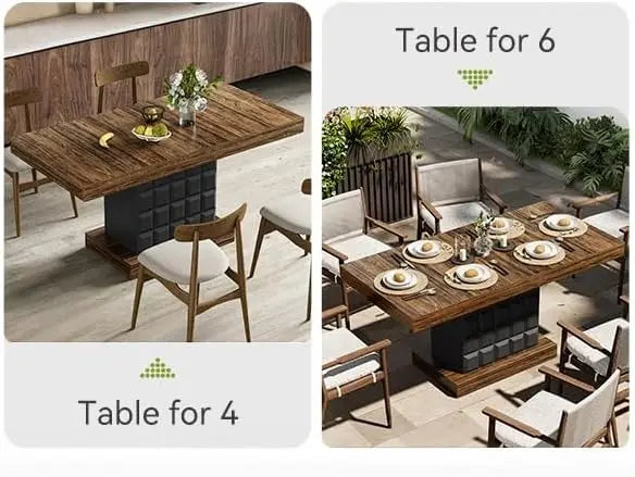 Modern Rectangular Dining Table for 4-6