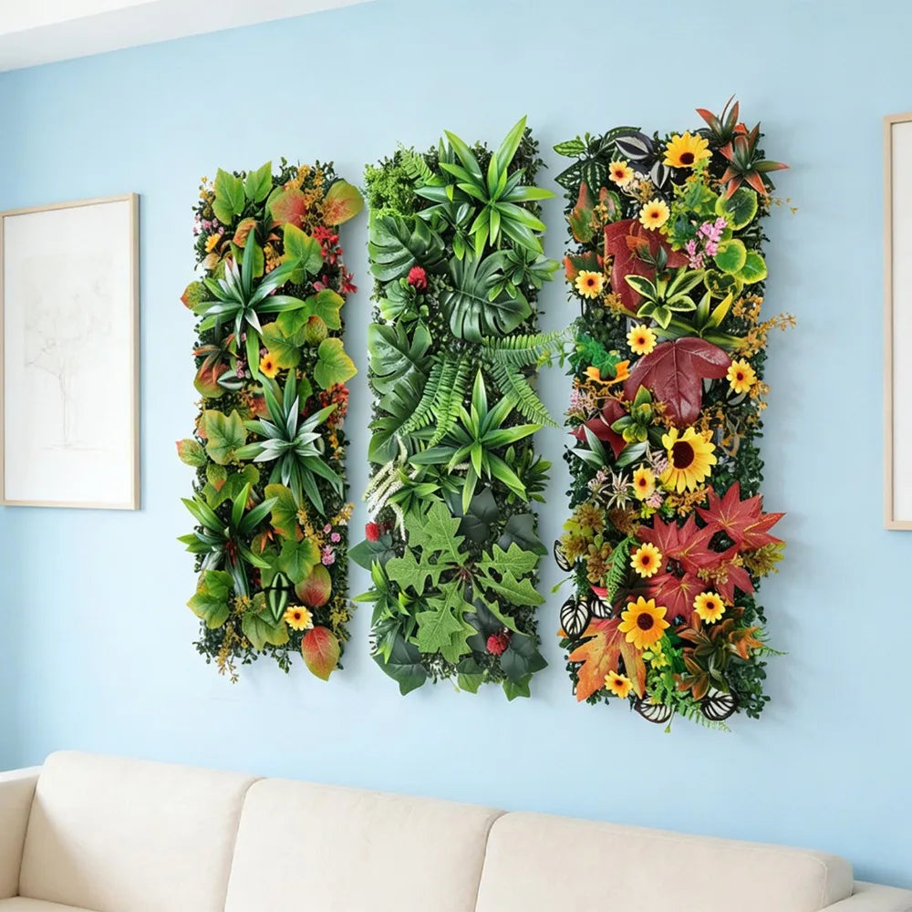 Green Plant Wall Panels
