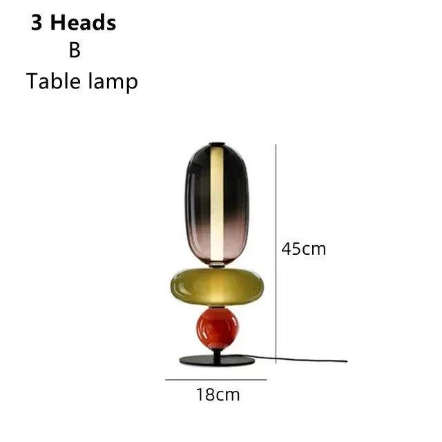 Modern Italian Colored Glass LED Floor Light