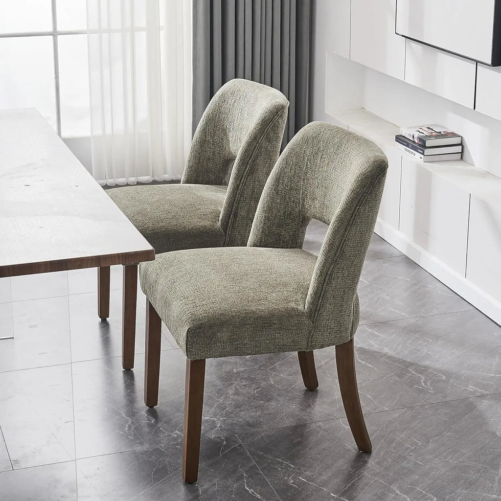 Wooden Upholstered Dining Chairs Set of 4