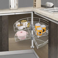 2-Shelf Base Cabinet Corner Organizer Rack