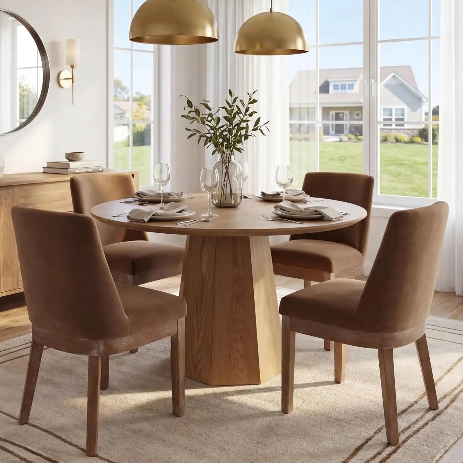 Modern Upholstered Dining Chairs Set of 4