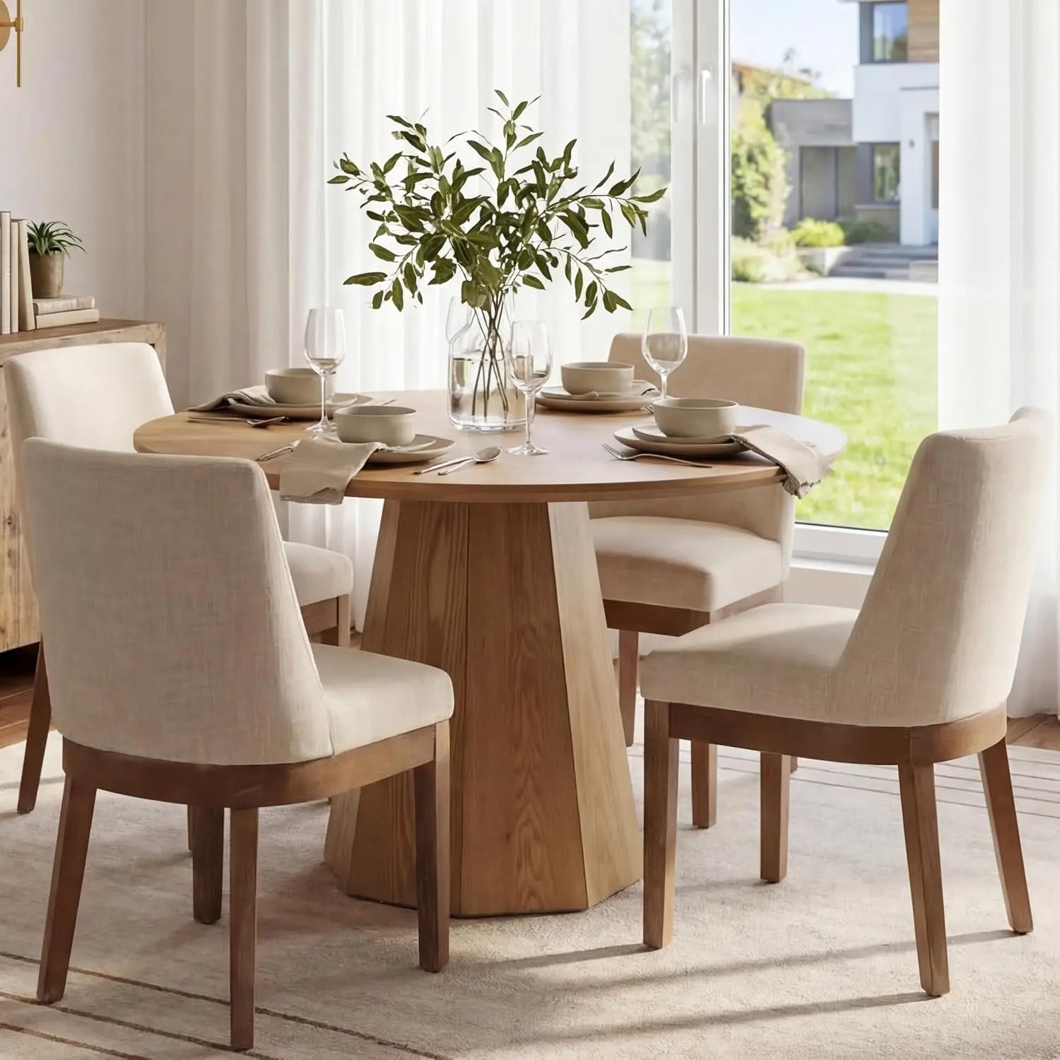 Modern Upholstered Dining Chairs Set of 4