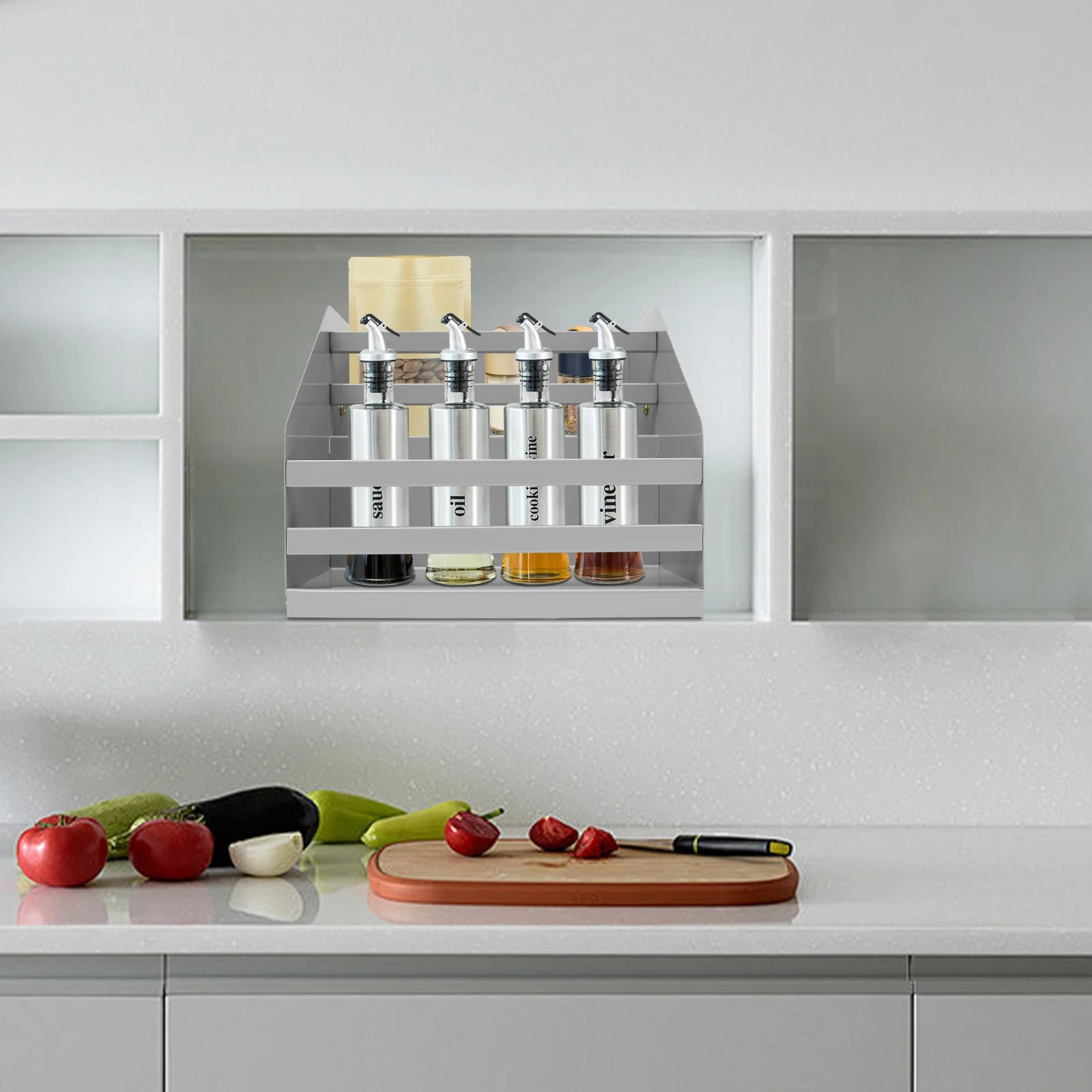 2-Tier Pull Down Cabinet Organizer