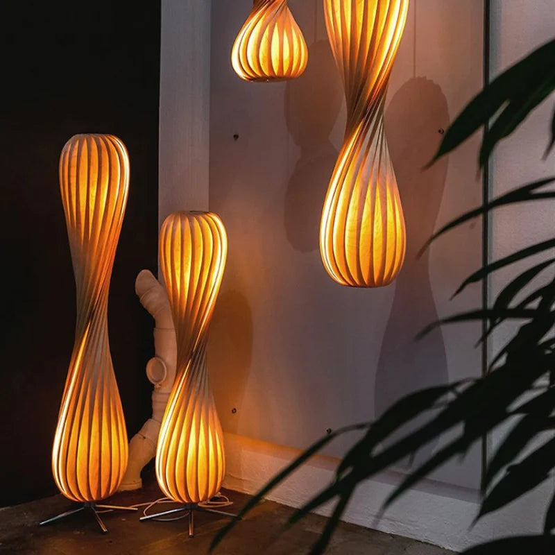 WENYUN Floor Wooden Lamp