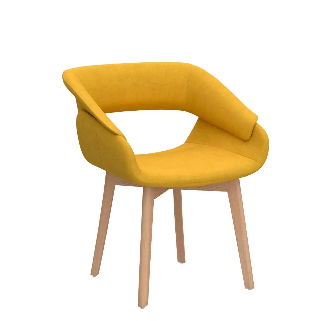 Dining Chairs Set of 2, Modern Upholstered Kitchen Chairs with Fabric Cushion and Solid Wood Legs.