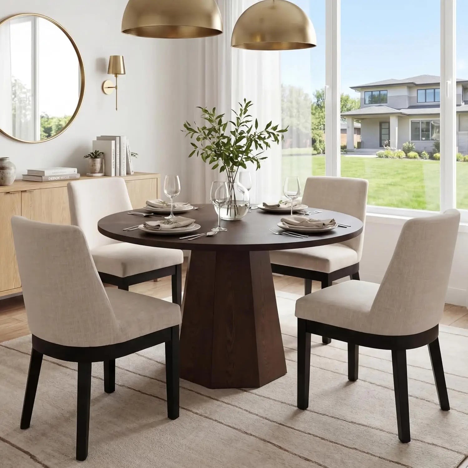 Modern Upholstered Dining Chairs Set of 4
