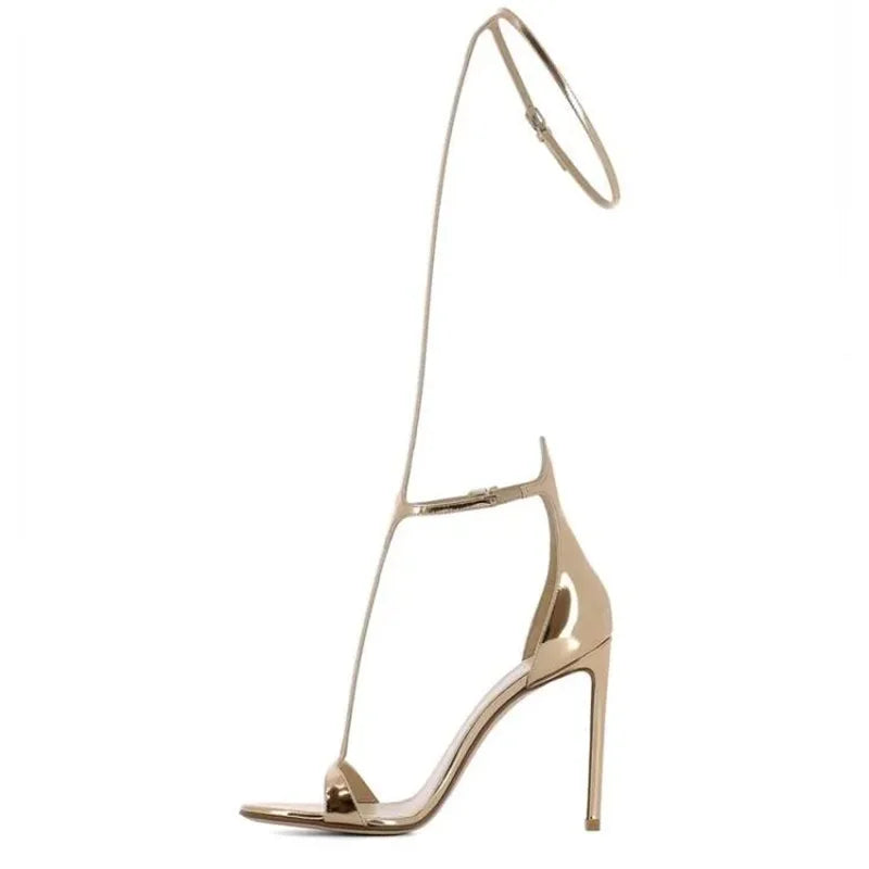 Black T- Strap Cover Heel