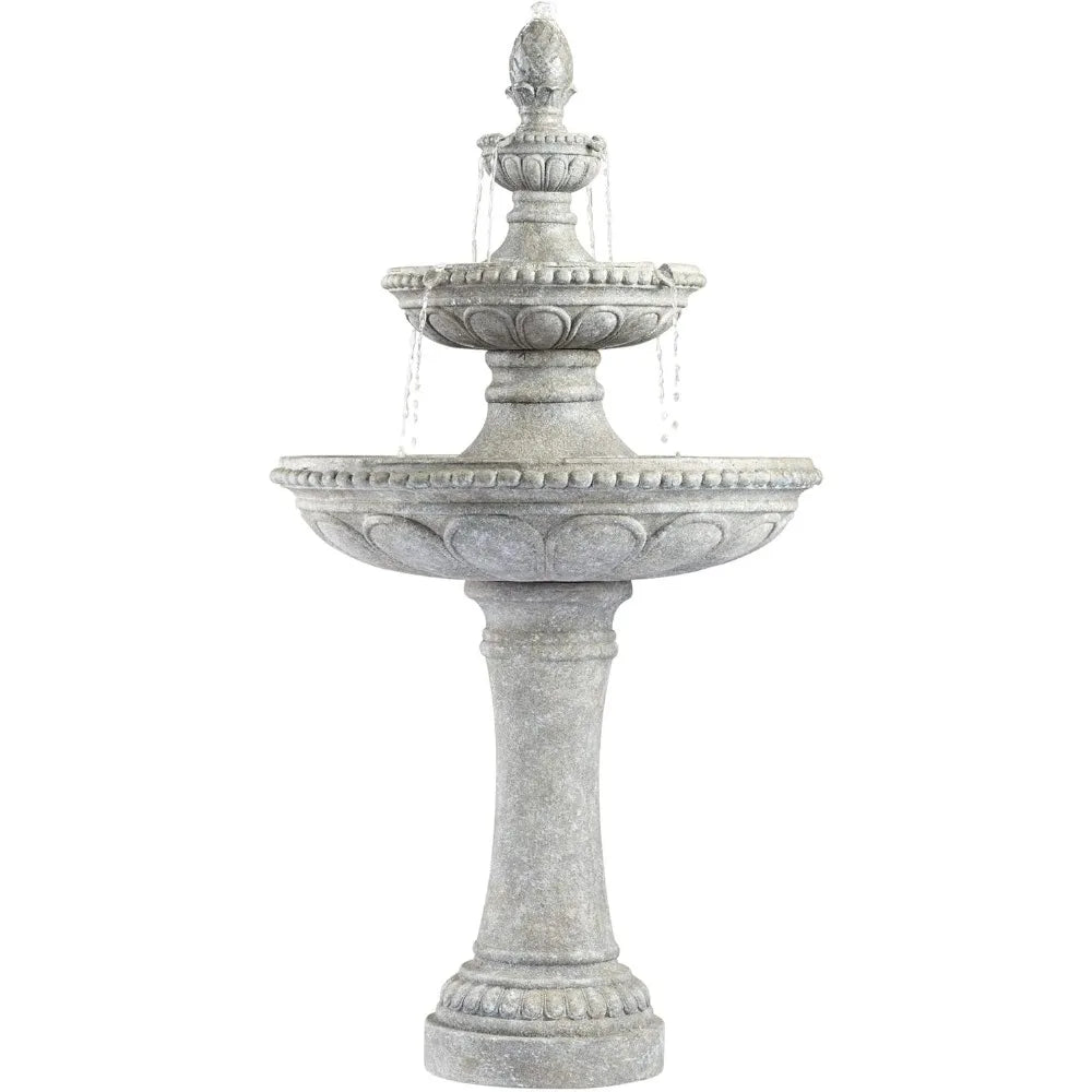 Italian Outdoor Faux Stone Floor Fountain Waterfall