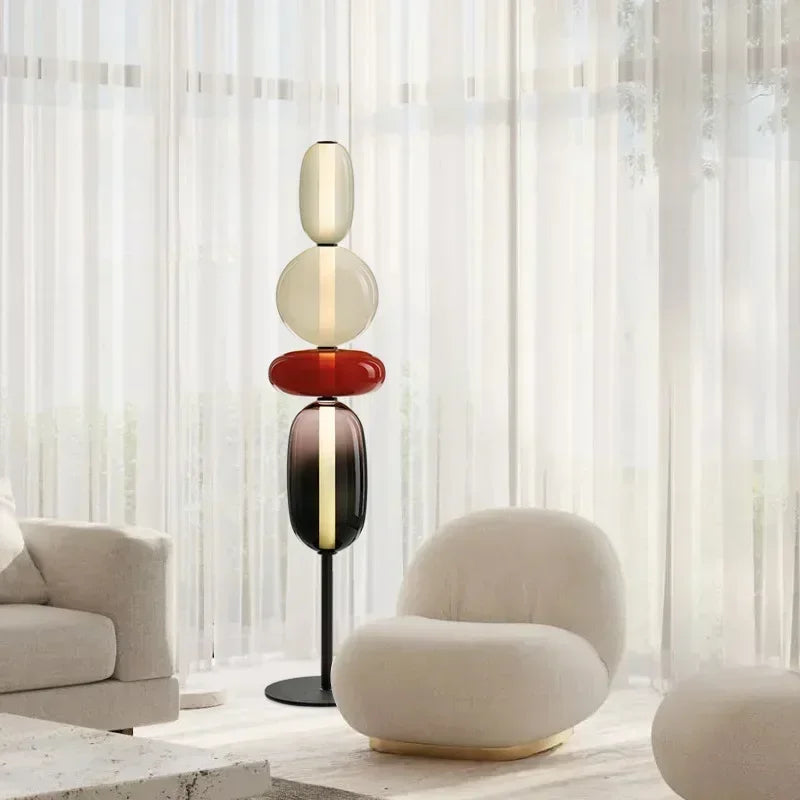 Modern Italian Colored Glass LED Floor Light