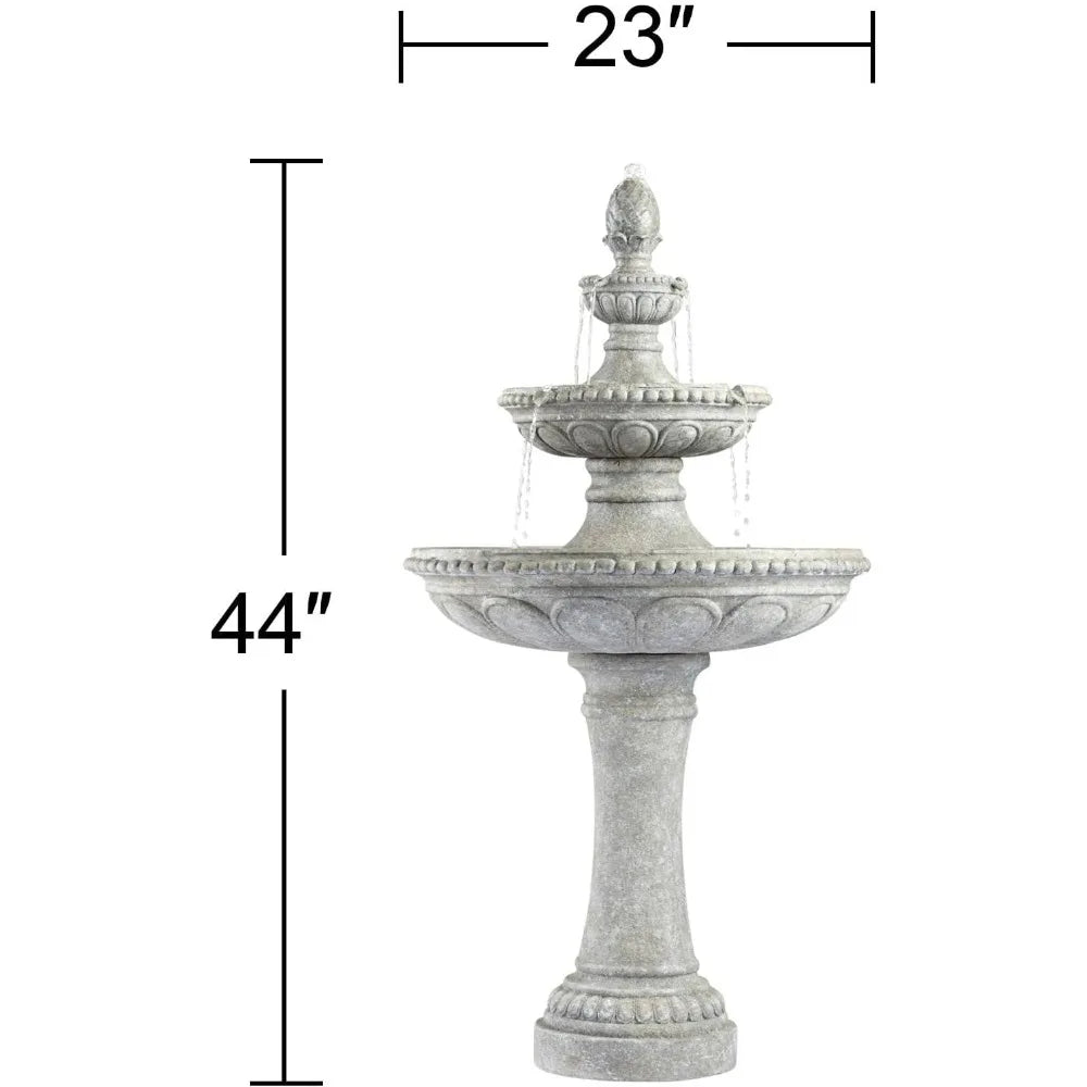 Italian Outdoor Faux Stone Floor Fountain Waterfall