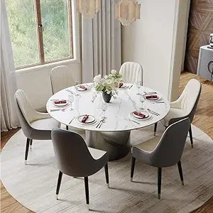 59" Round Dining Table for 4-6