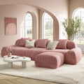 LIKIMIO LumiPebble Modular Sectional Sofa with Ottoman, 110" L-Shaped Boneless Couch for Living Room, Deep Seat