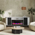 76-inch Curved Profile TV Stand with 36-inch Electric Fireplace