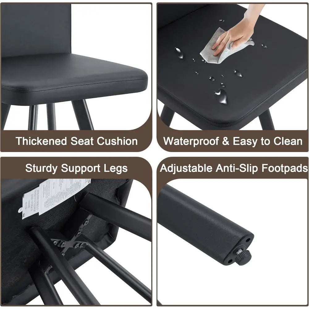 6-Seat Oval Dining Table Set with Cushioned Chairs