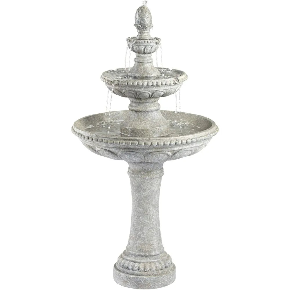 Italian Outdoor Faux Stone Floor Fountain Waterfall