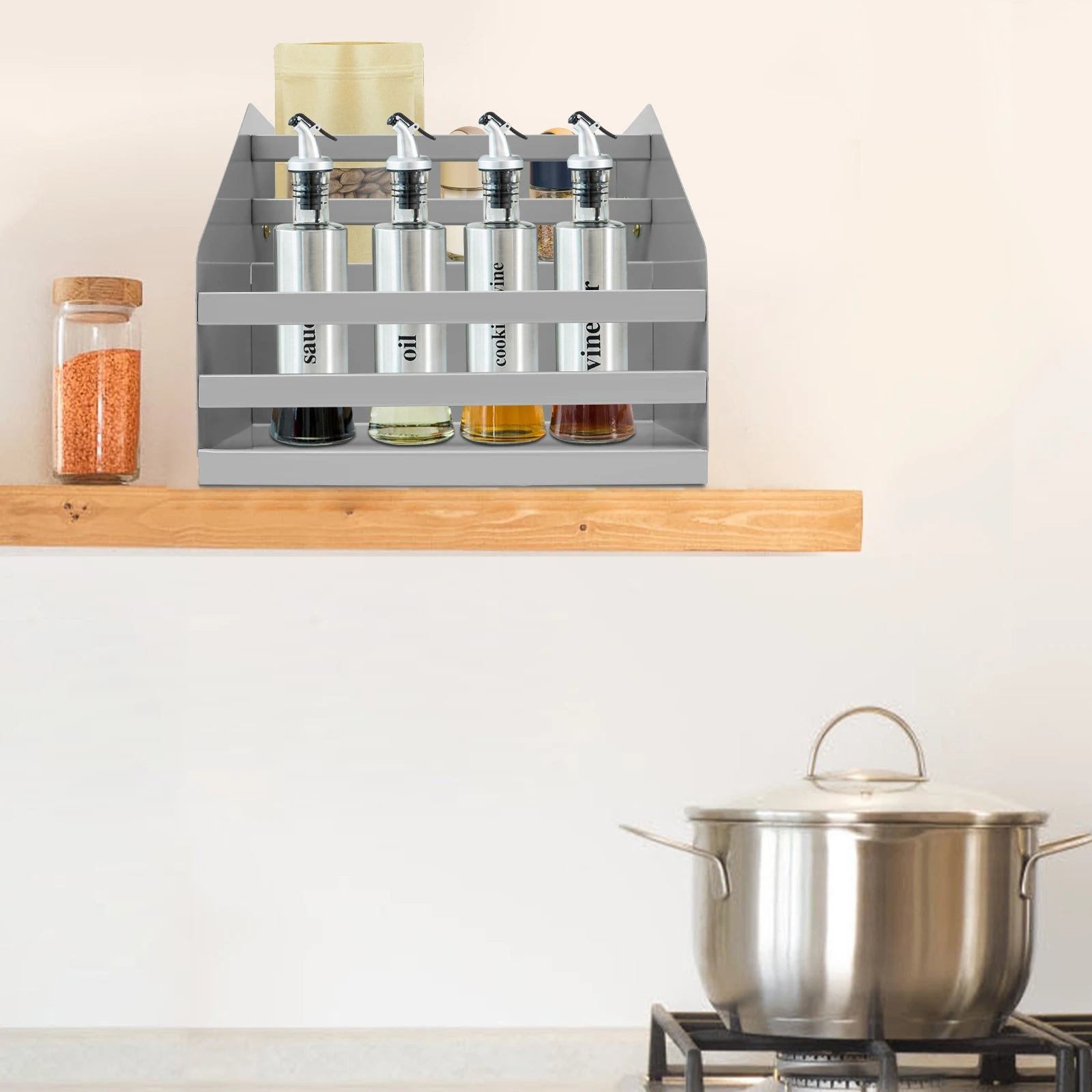 2-Tier Pull Down Cabinet Organizer