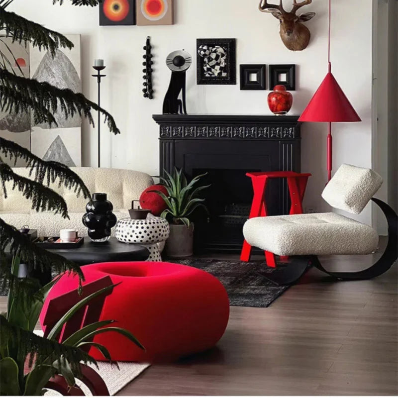 Sofa Donut Round Lazy Single Seat Home Living Room Simple Sofa Advanc Lovely Leisure Chair Elegant Soft Skin-friendly Breathable