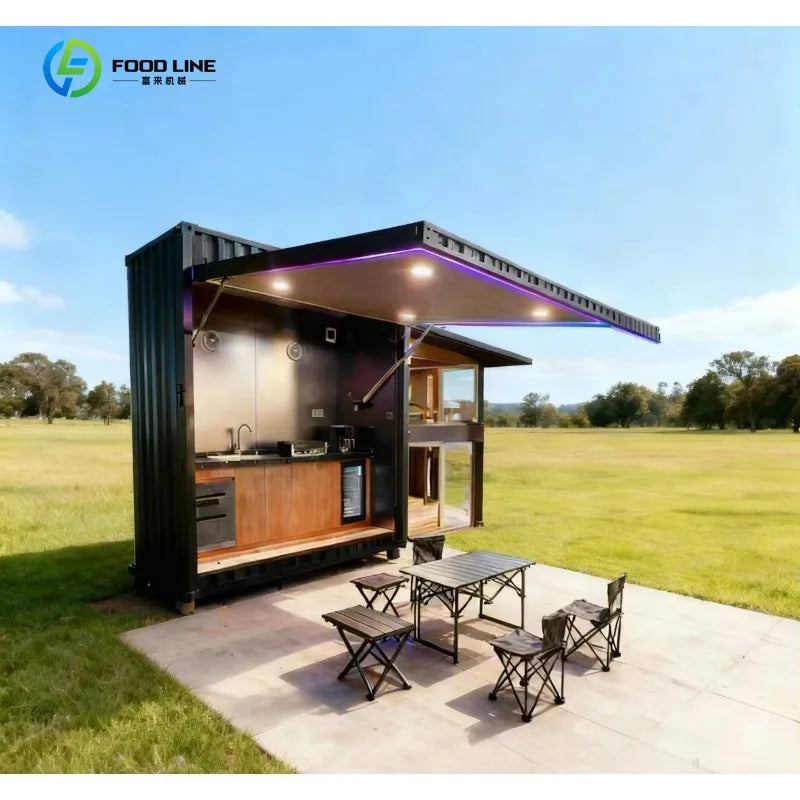 Outdoor kitchen shed, Weatherproof Modular Outdoor Kitchen with Barbecue and Sink for Garden Spaces