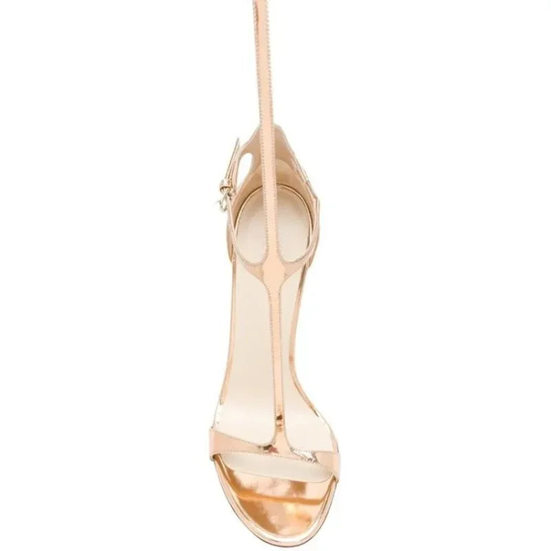 Black T- Strap Cover Heel