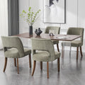 Wooden Upholstered Dining Chairs Set of 4