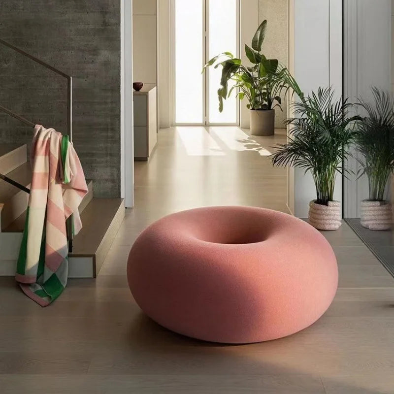 Sofa Donut Round Lazy Single Seat Home Living Room Simple Sofa Advanc Lovely Leisure Chair Elegant Soft Skin-friendly Breathable