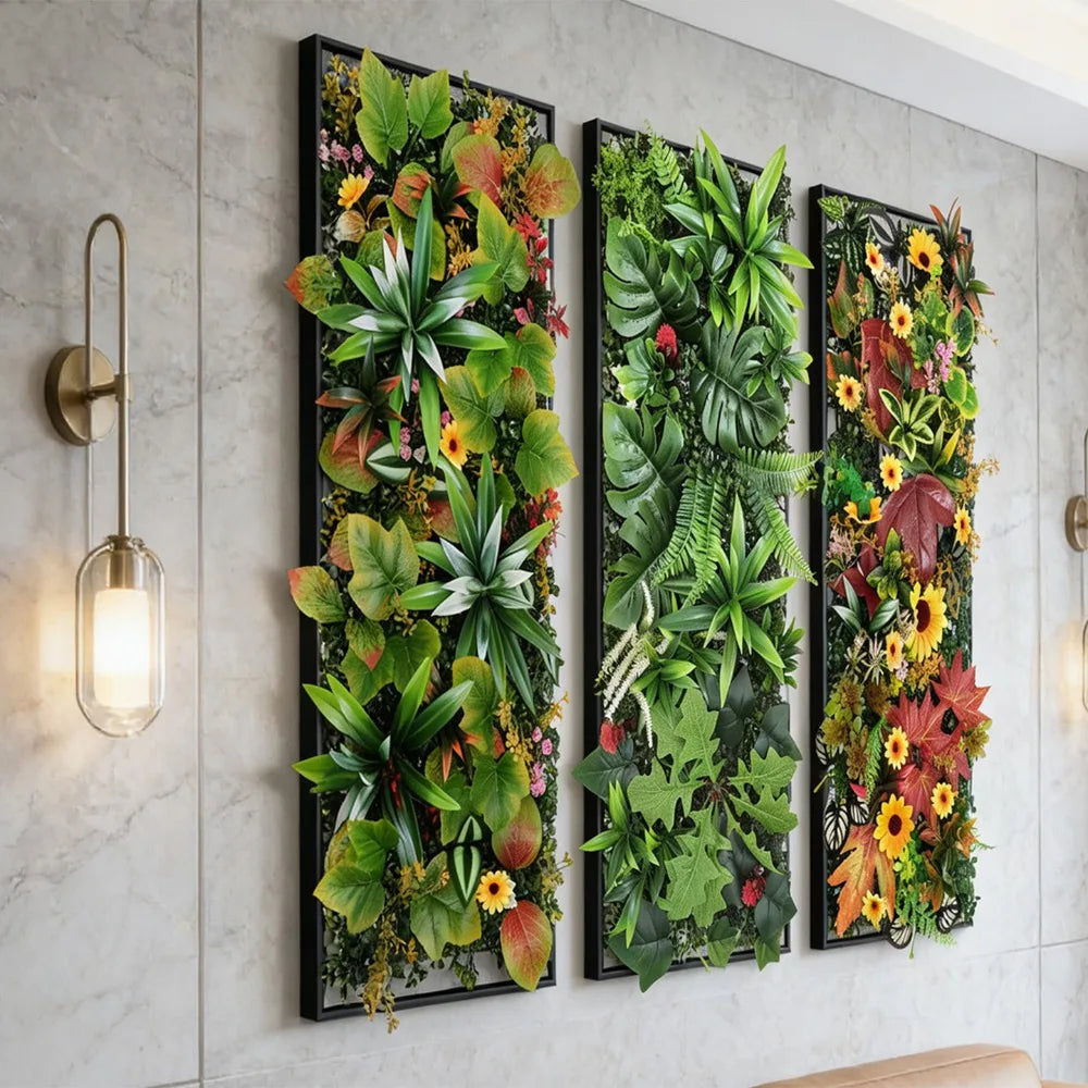 Green Plant Wall Panels