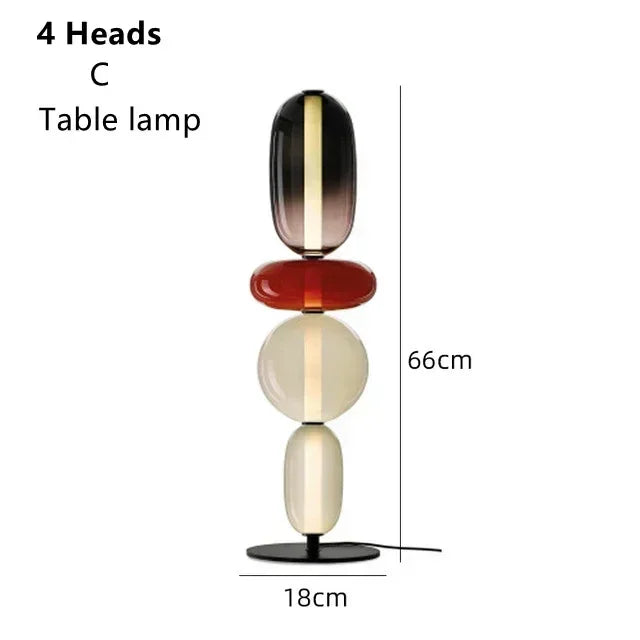 Modern Italian Colored Glass LED Floor Light