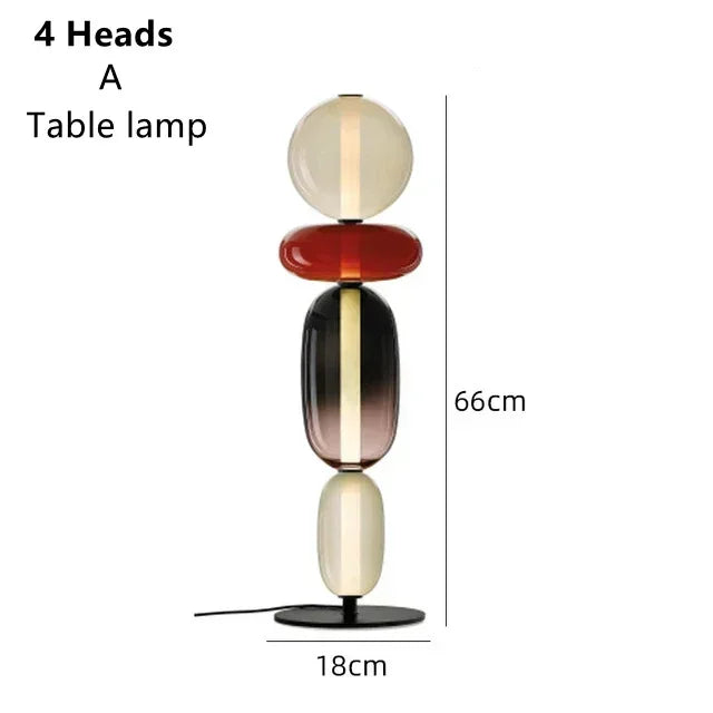 Modern Italian Colored Glass LED Floor Light