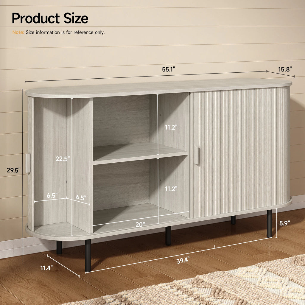 Sideboard Buffet Cabinet with Sliding Door