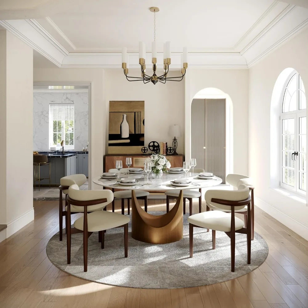 59" Round Dining Table for 4-6