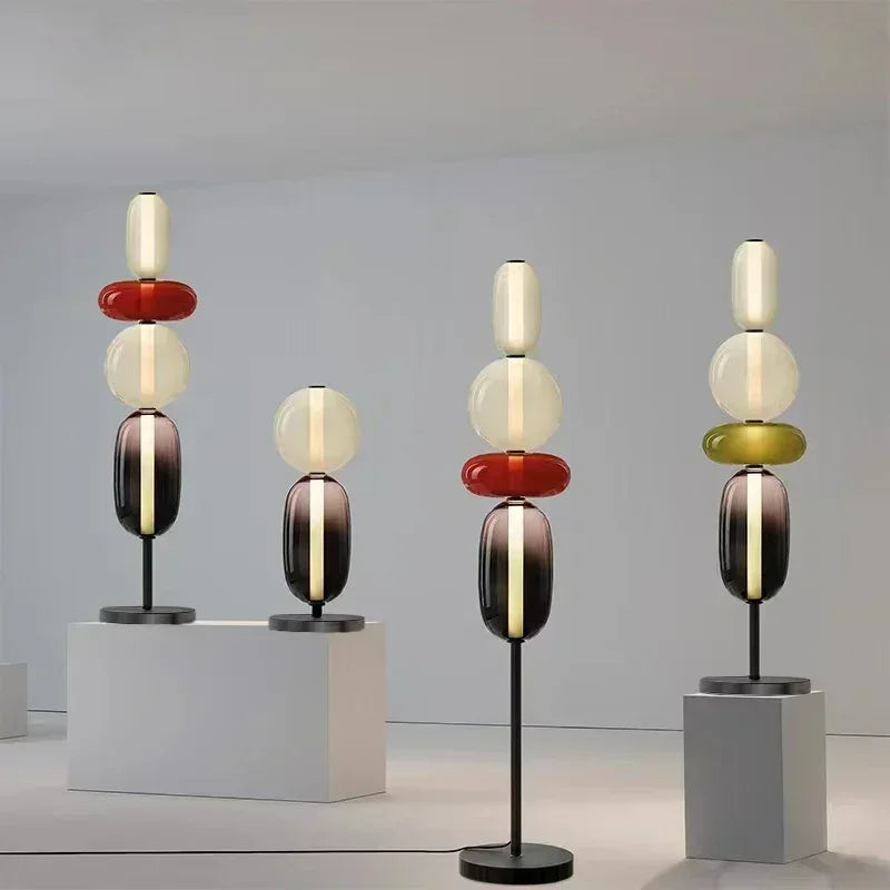 Modern Italian Colored Glass LED Floor Light