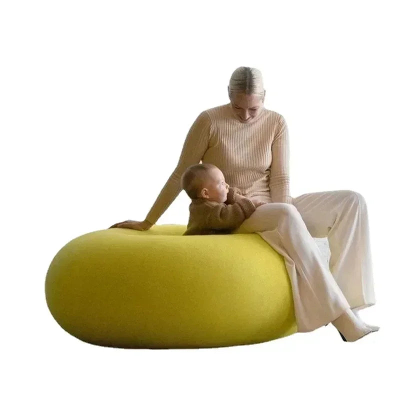 Sofa Donut Round Lazy Single Seat Home Living Room Simple Sofa Advanc Lovely Leisure Chair Elegant Soft Skin-friendly Breathable
