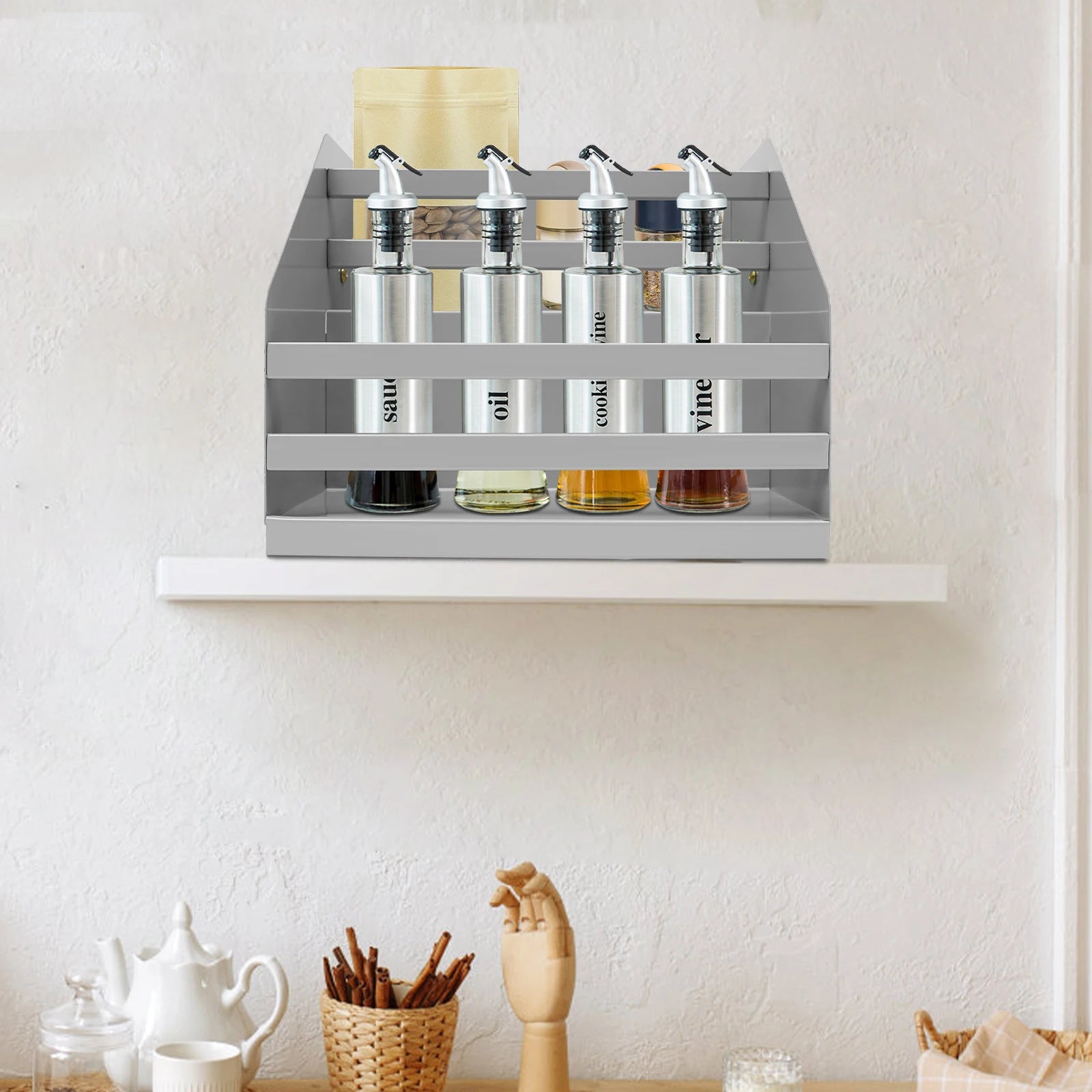 2-Tier Pull Down Cabinet Organizer