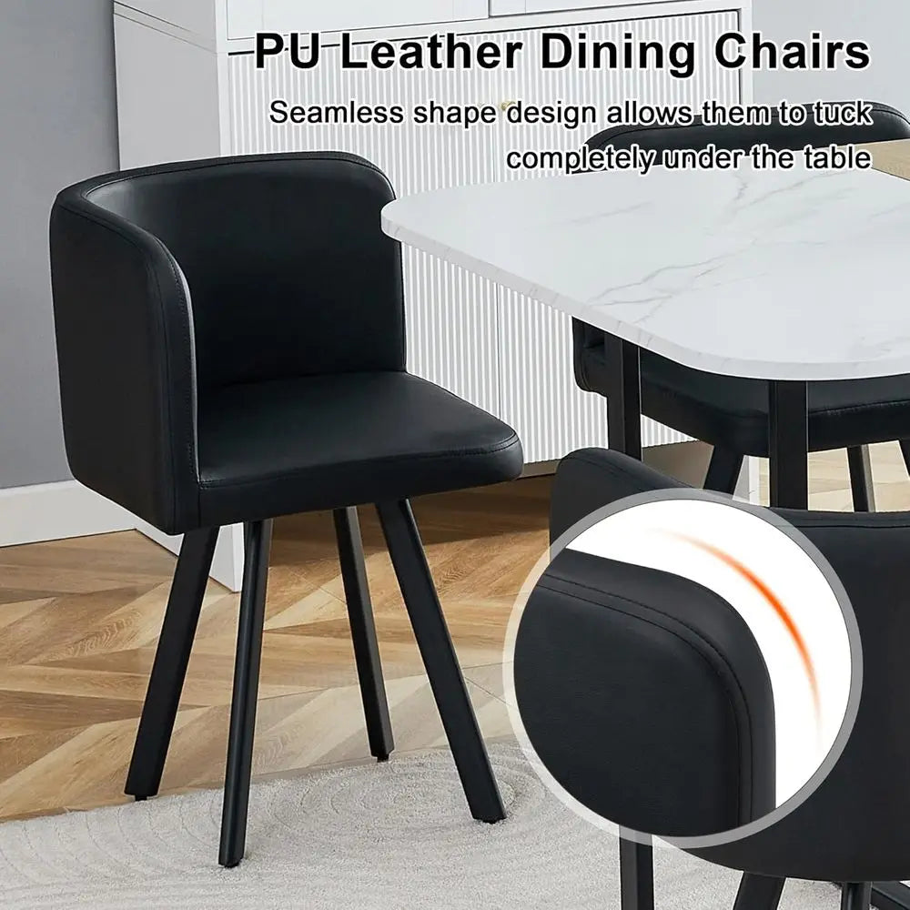6-Seat Oval Dining Table Set with Cushioned Chairs