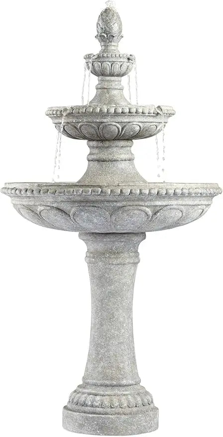 Italian Outdoor Faux Stone Floor Fountain Waterfall